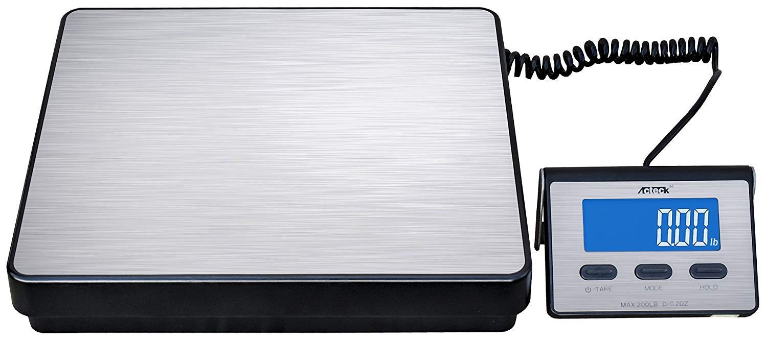 A-BC200 200LB x 0.2 OZ Digital Heavy Duty Shipping Postal Scale, Stainless Steel