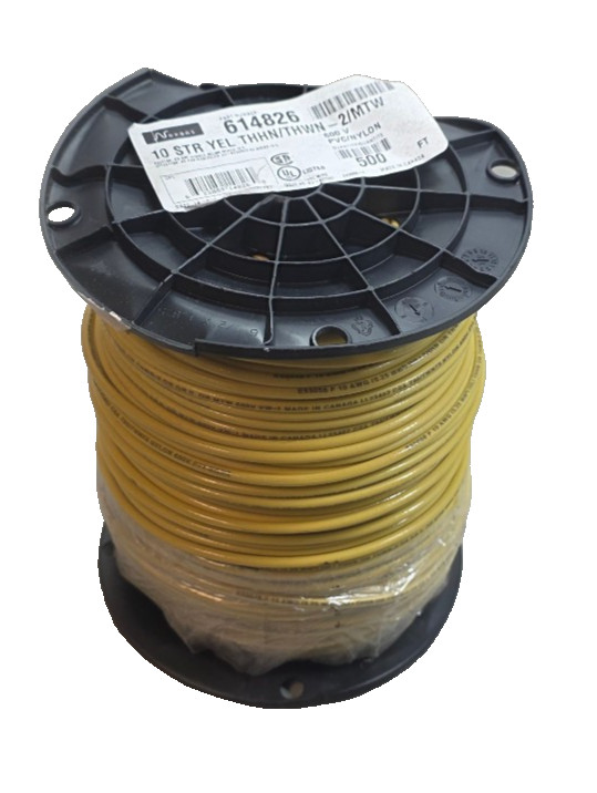 500ft Nexans 614826 #10 Gauge Stranded THHN / THWN 2/MTW 600V PVC/Nylon