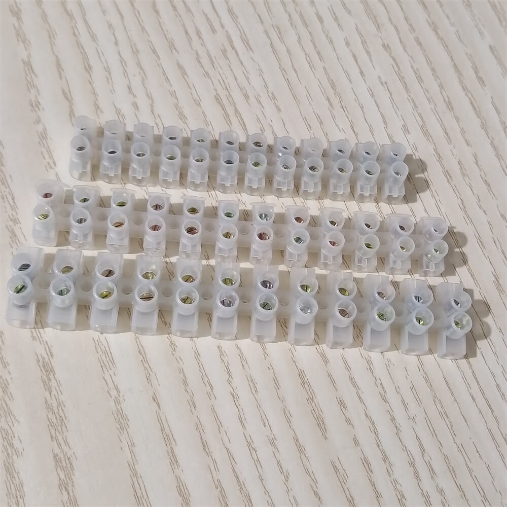 1-10pcs Terminal Block Dual Row 12-Position Screw Barrier Strip Wire Connectors