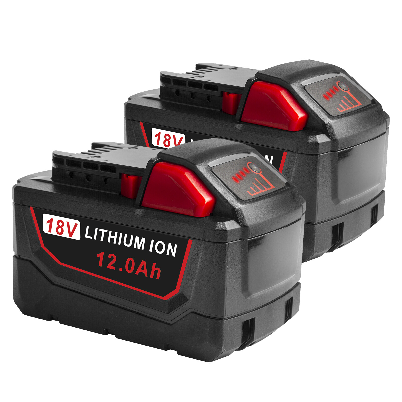 2PCS For Milwaukee 18V for M18 Li-ion XC 12.0Ah Battery 48-11-1860 48-11-1850 US