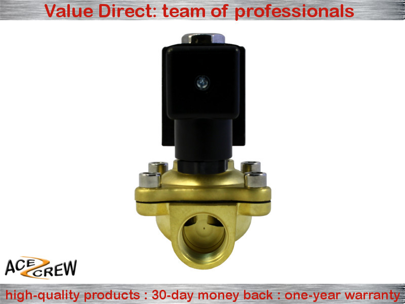 VITON 1/2 in 110V-120V AC Brass Solenoid Valve NPT Gas Water Air Normally Closed