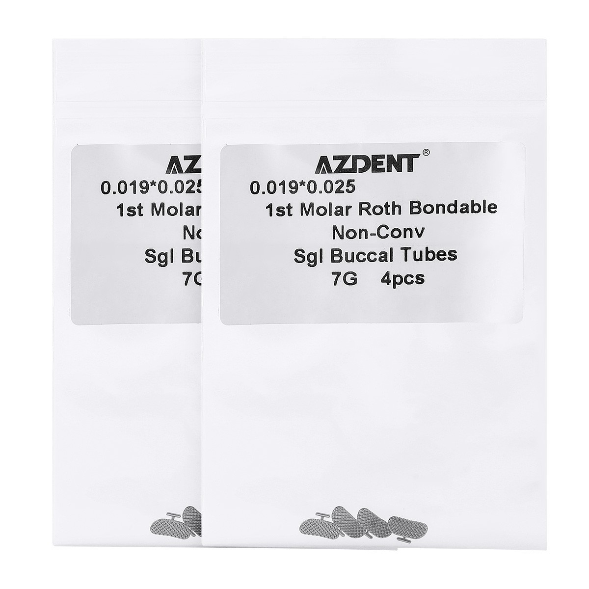 Dental Orthodontic Bondable Non-Convertible Rectangle Tube Roth 0.019*0.025