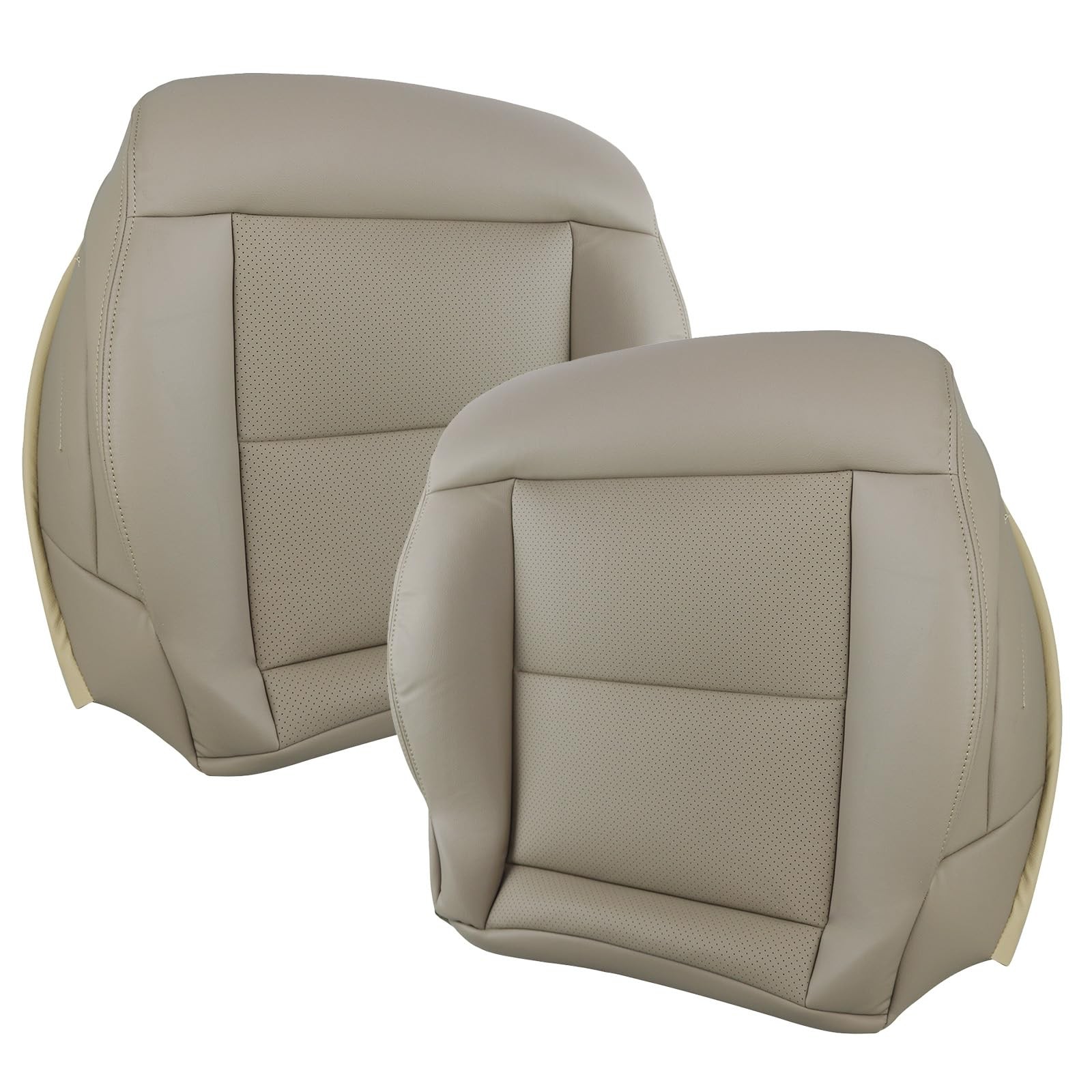 Tan Microfiber Leather Front Bottom Seat Covers Mercedes E200E250E300E350 14-16