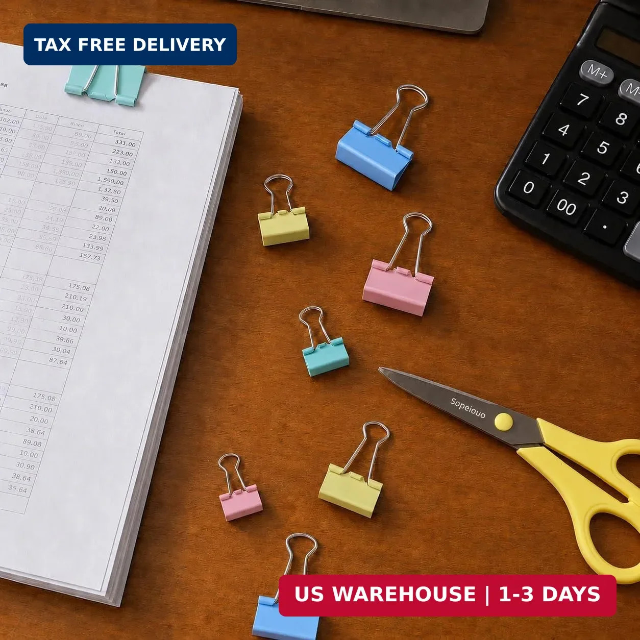 180Pcs Colorful Binder Clips Assorted Size, Metal Paper Clips for Daily Use | Cl