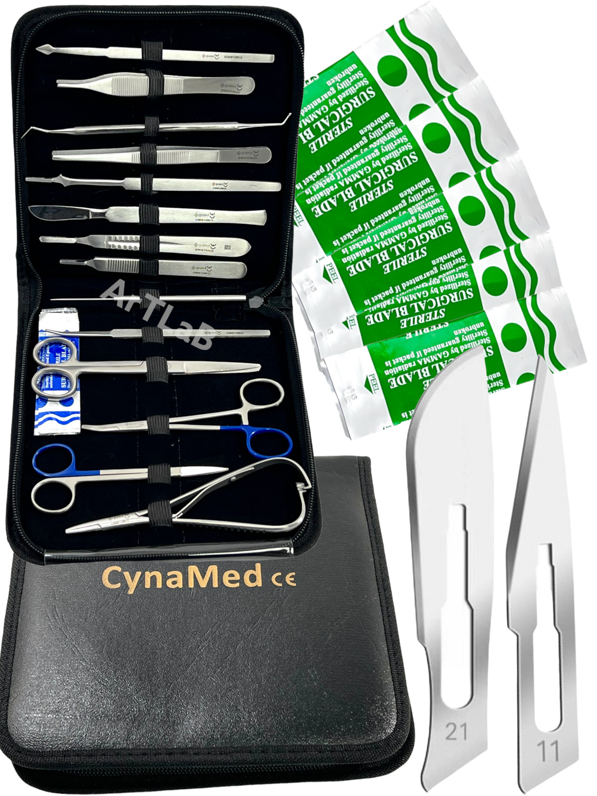 Premium 55 Pc Army Surgical Kit Sutures, Scalpel, Hemostats – Military First Aid