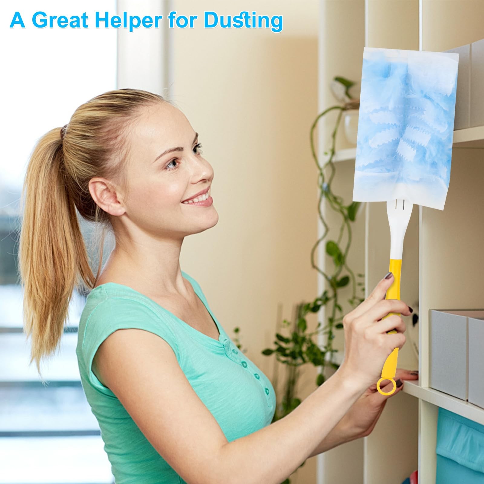 Pefacy Duster Refill Cleaning 2 Handles, Heavy Duty Disposable Duster Kit