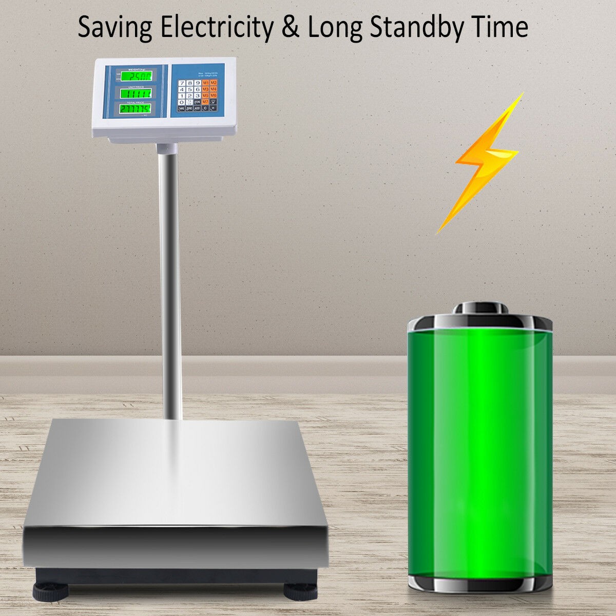 660lbs Weight Computing Digital Floor Platform Scale Postal Shipping Mailing