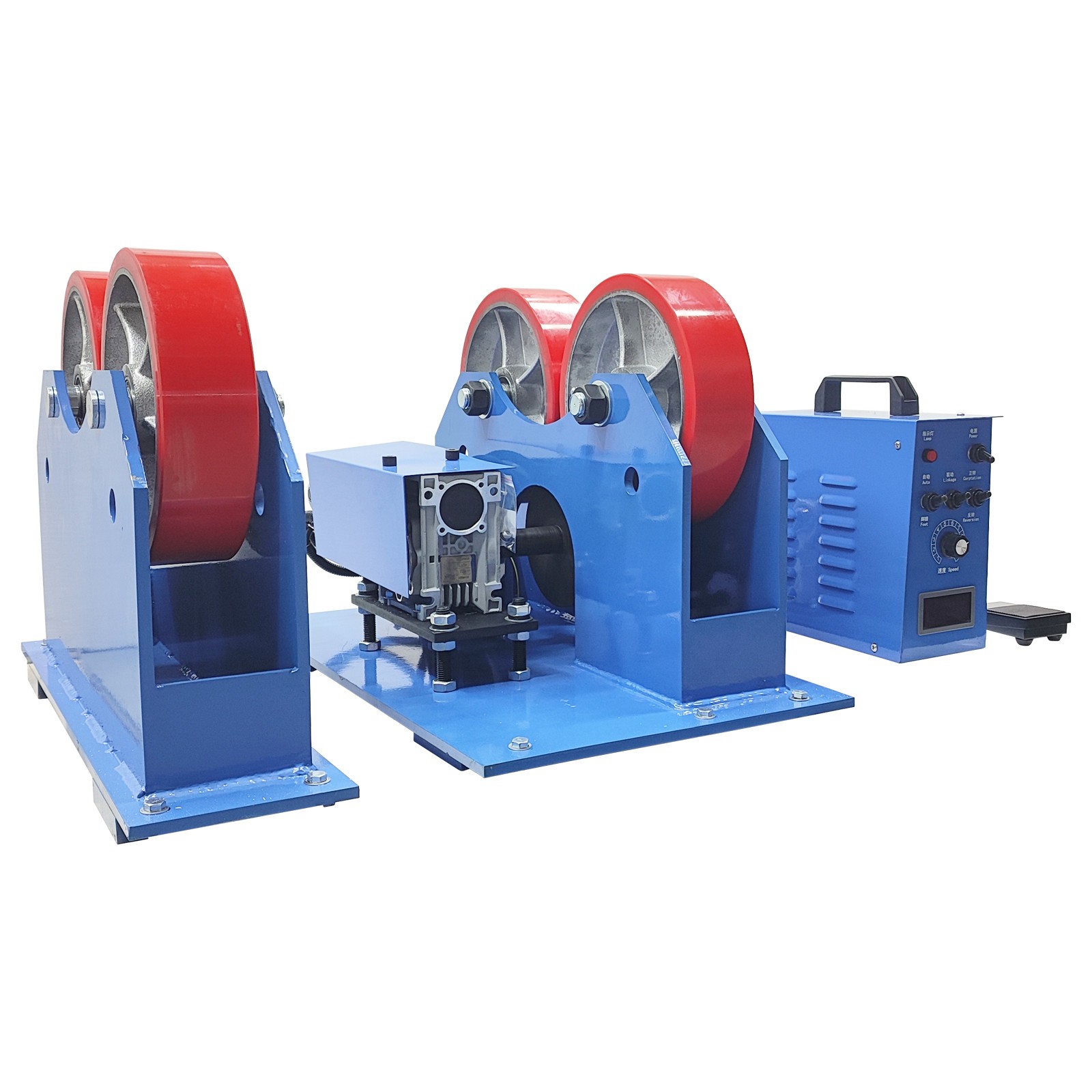 2T Heavy Duty Welding Positioner Roller Stand for Pipe & Vessel Fabrication 110V