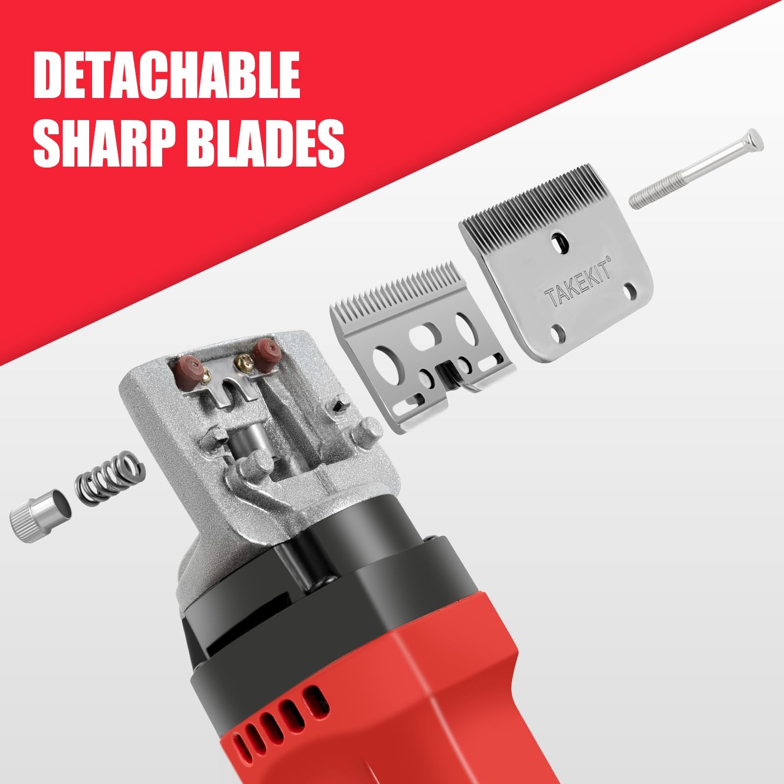 Horse Clippers, 600W Professional Heavy Duty Horse Body Clippers, 6-Speeds La…