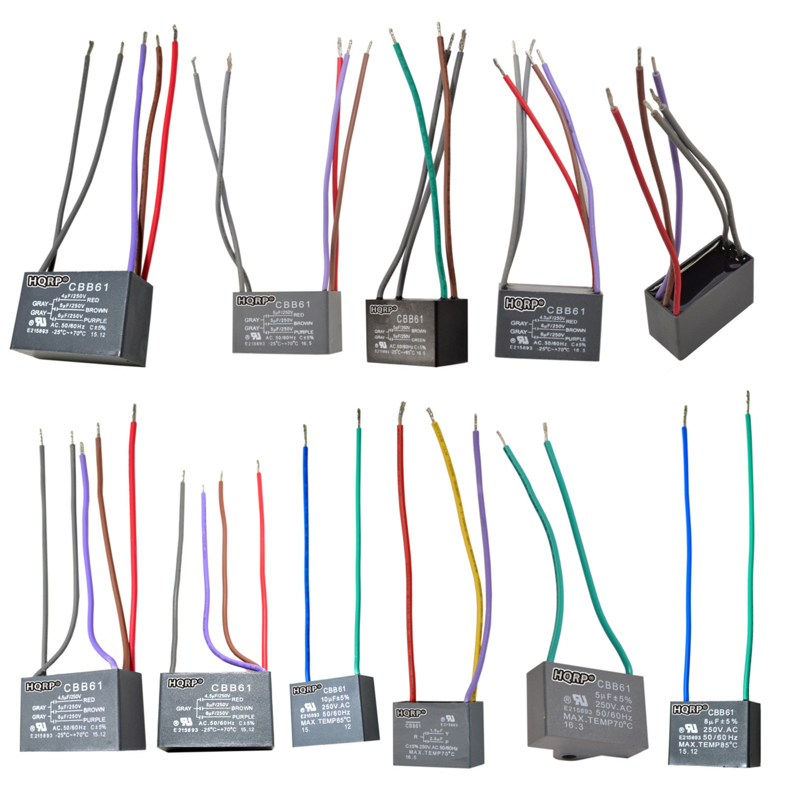 CBB61 250VAC Replacement Capacitors for Harbor Breeze Ceiling Fan (41 Models)