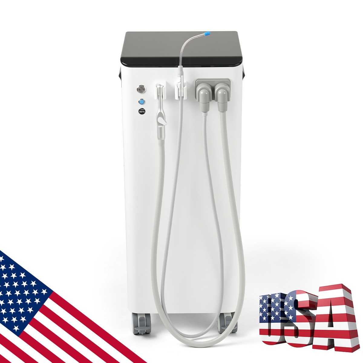 Portable Dental Suction Unit Mobile Suction Vacuum Pump Updated Machine 400L/min