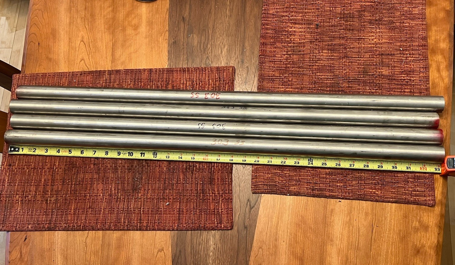 11+ lb Piece 303 Stainless Steel Rod Round Bar, 1.25″ Diameter x 32″+ Length