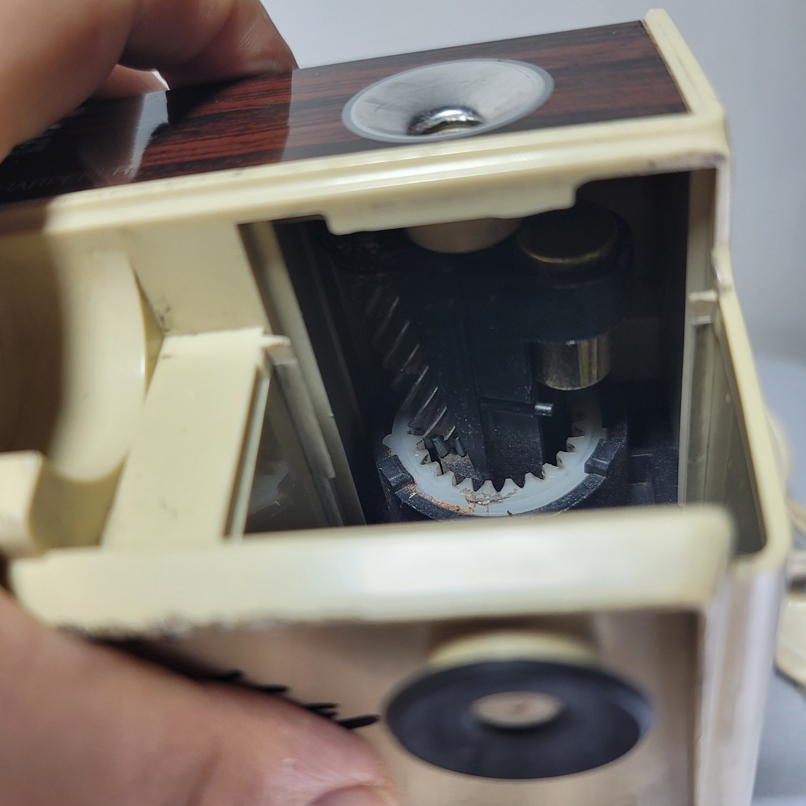Panasonic KP-110 Electric Pencil Sharpener Auto-Stop Woodgrain Vintage Japan