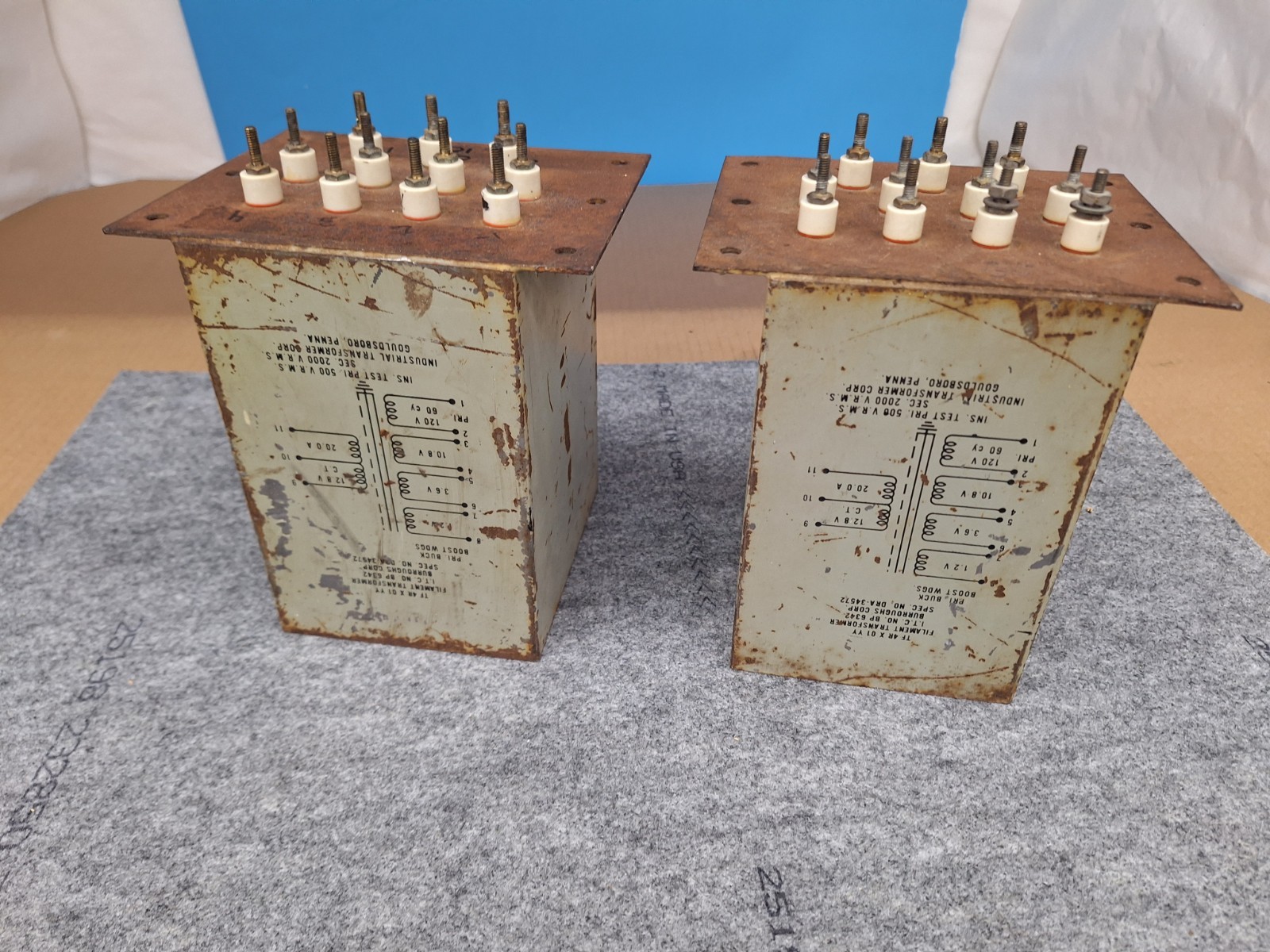 Large filament transformer 12.8 VCT 20A w buck boost windings