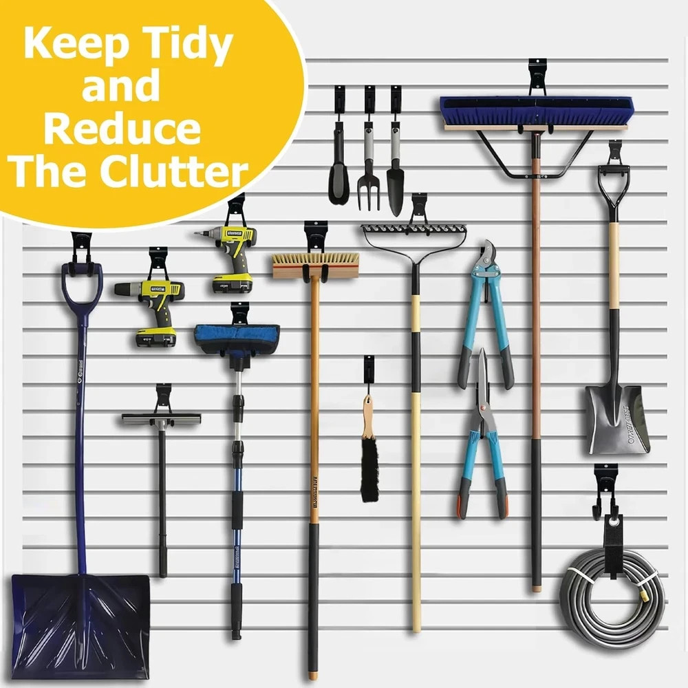 Slatwall Accessories 22 Pack Heavy Duty Steel Slatwall Hooks Garage Tool Hangers