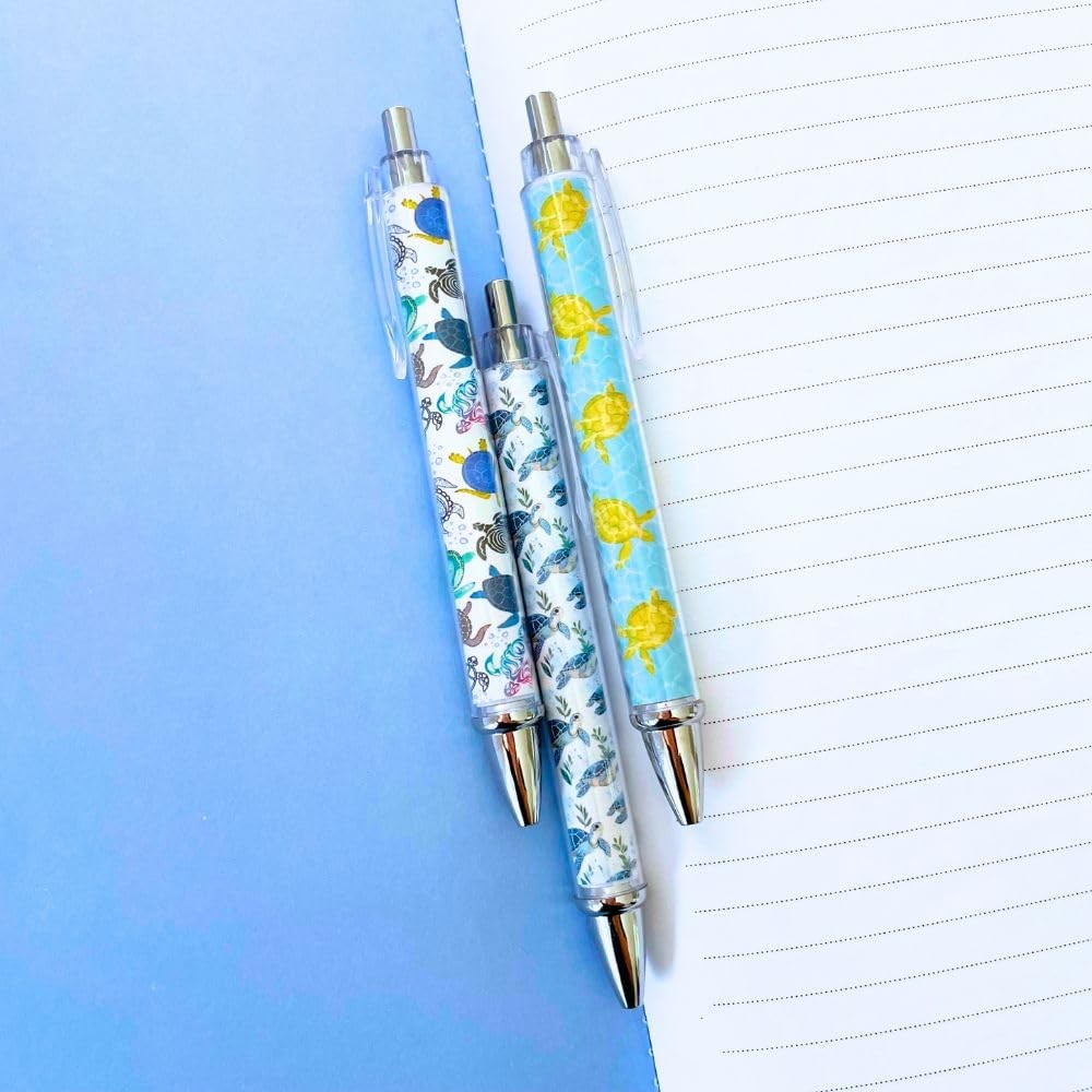 6PC Turtle Pens Cute Turtles Turtled Turtlely Writing Ink Ballpoint Pen Schoo…