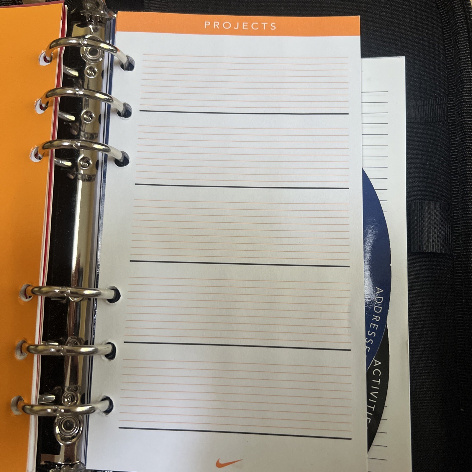 RARE VINTAGE Y2K Nike Mead Student Day Planner Black Vintage Y2K