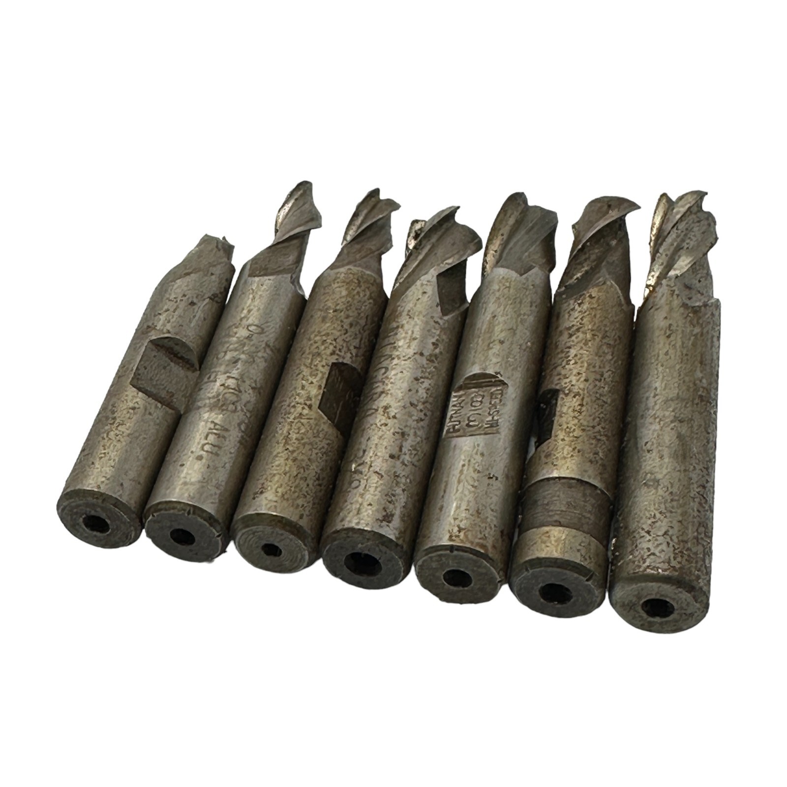 Lot of 7 End Mills 2 and 4 Flutes 3/8″ , 1/4″ Diameter Putnam Niagara Israel