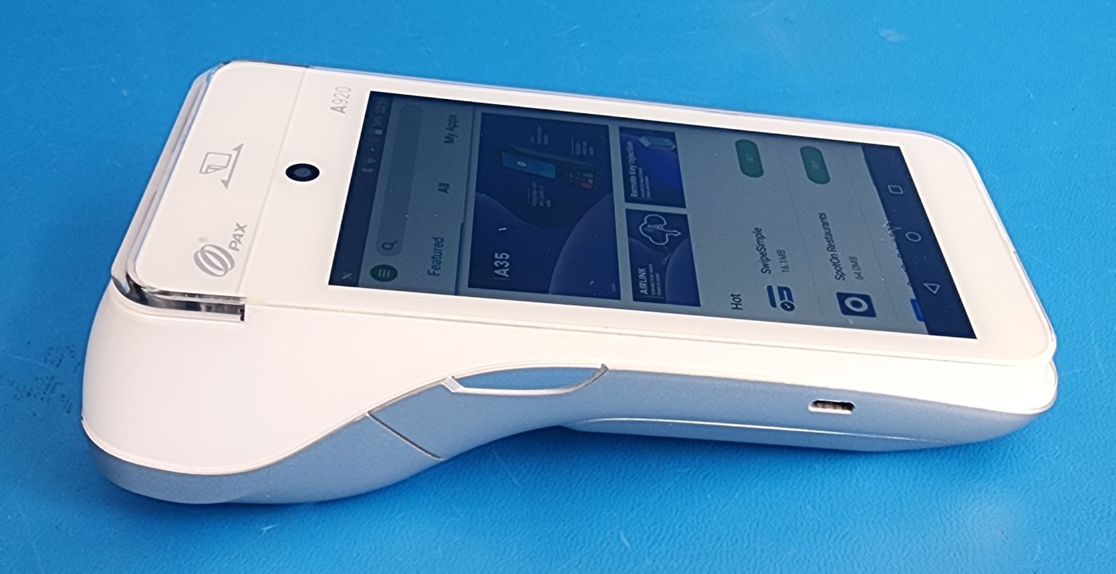PAX A920 Android Based POS Payment Terminal 5″ touchscreen 4G, Wi-Fi with Cable