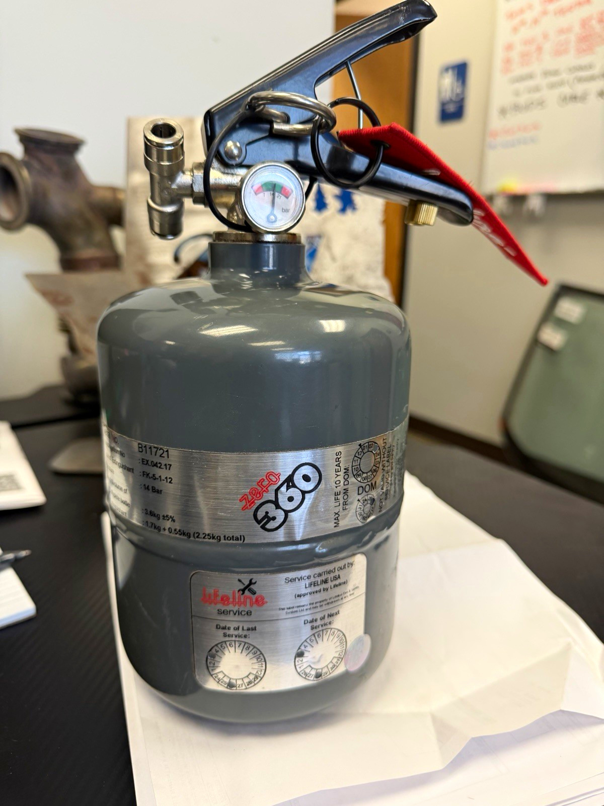 Lifeline 360 2.25kg (bottle only) Extinguisher Cylinder