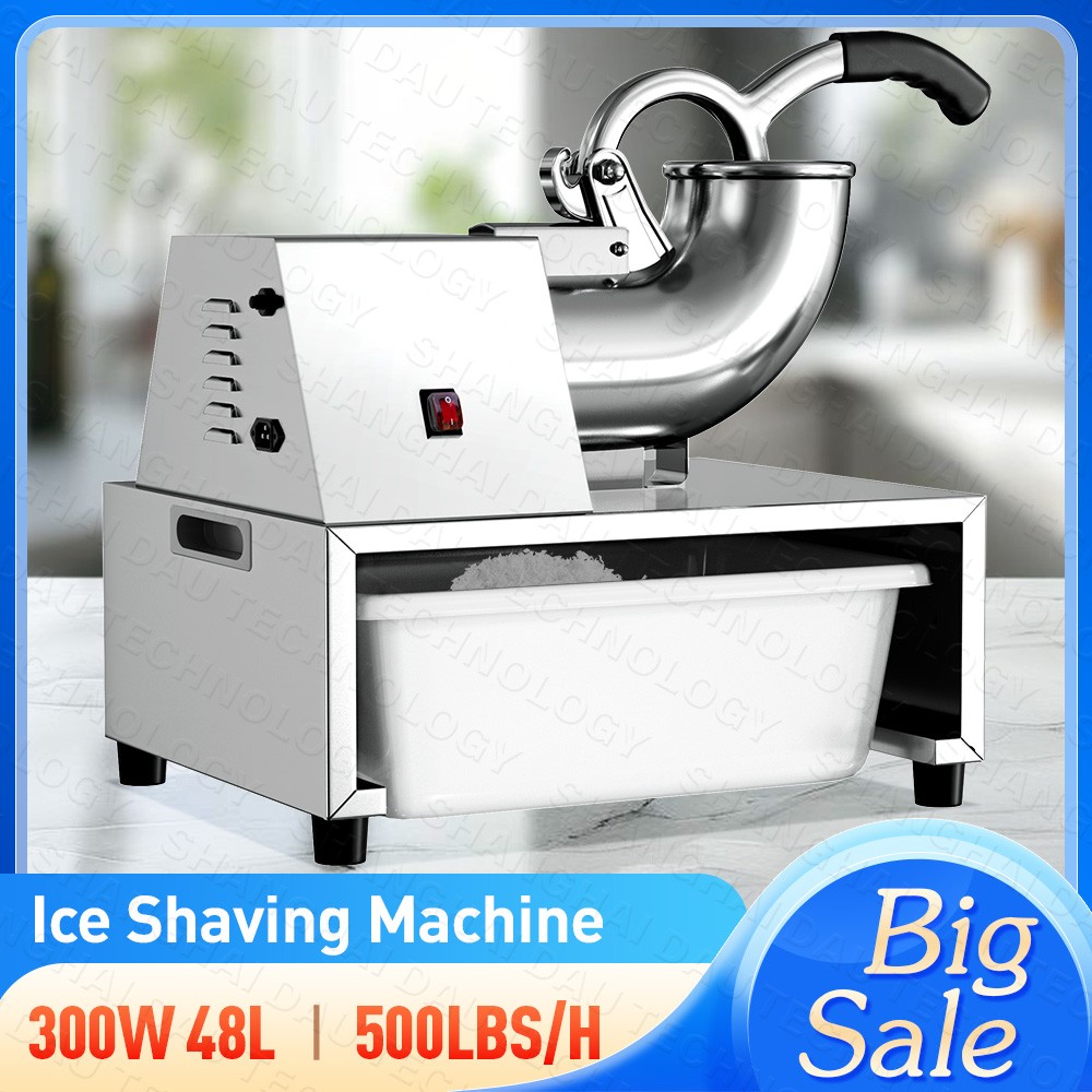 500LB/H Commercial Ice Crusher | Cloud-Fluffy Shaved Ice Machine for Home Party