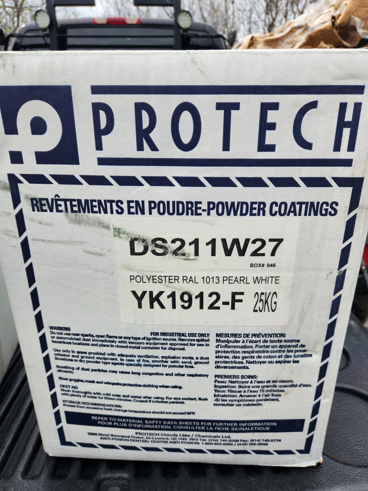 2LB + Protech Polyester Pearl White/Oyster White powder coat Yk1912-f