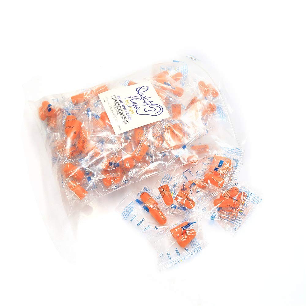 Quality Foam Earplugs 50 Pair- 32dB Noise 50 Count (Pack of 1), Orange