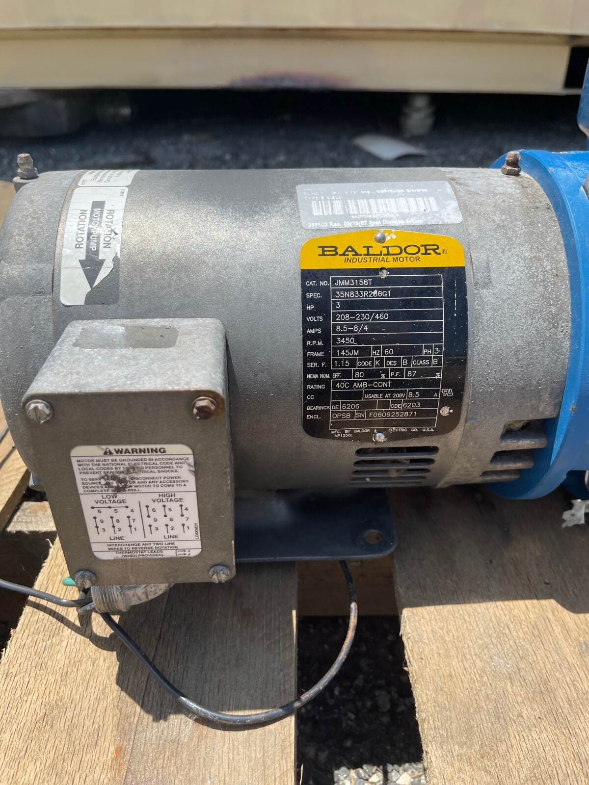 Scot Motorpump 17 Centrifugal Pump, 2 X 2, SC3040K173W.C 3 HP Baldor Motor