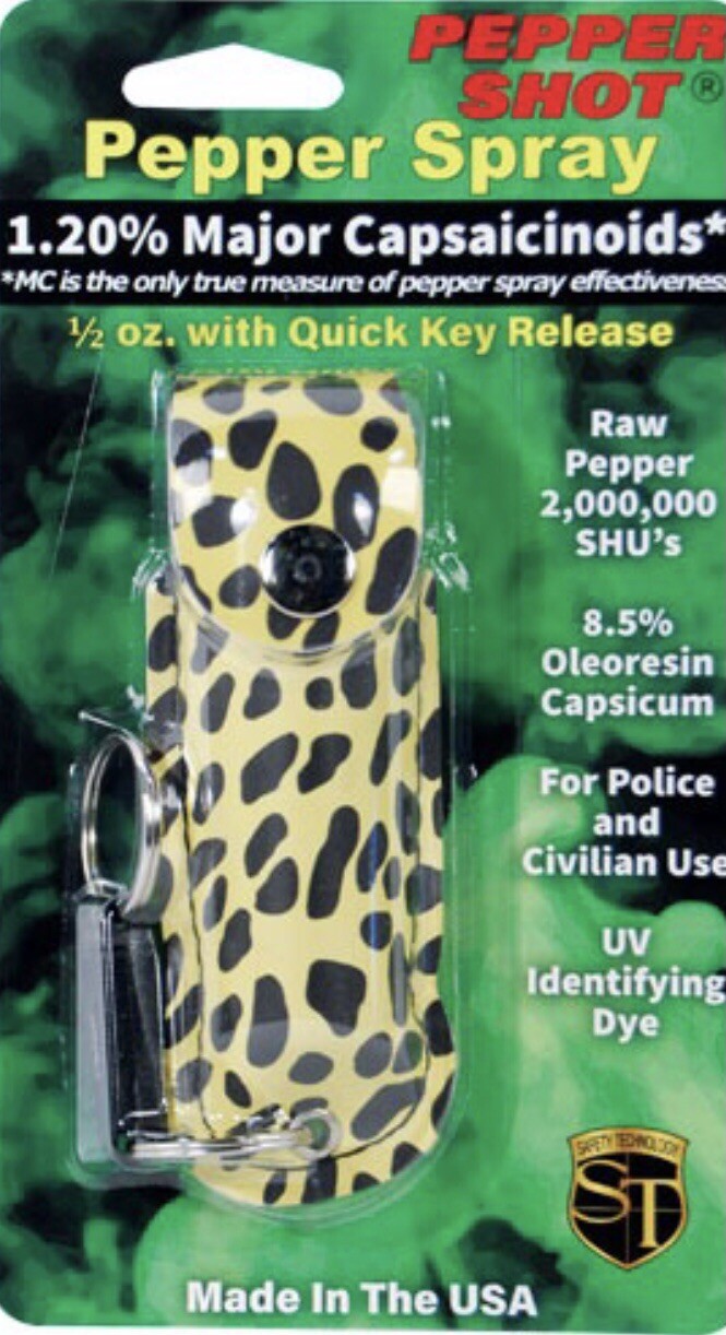 Pepper Spray 1/2 oz WOMEN Self Defense SAFETY Security Keychain FASHION Holster