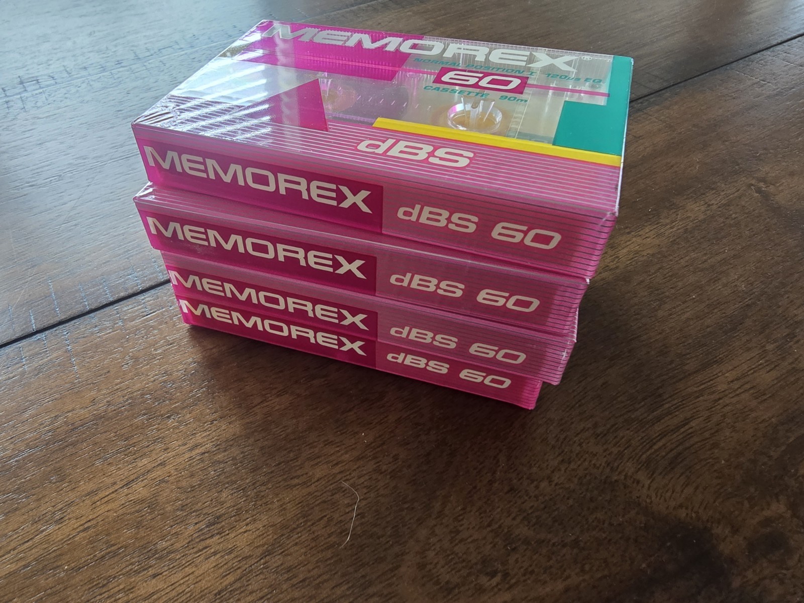New Memorex dBX Eq Bias 60Min Cassette Tape Lot of 4 Retro 80s Look