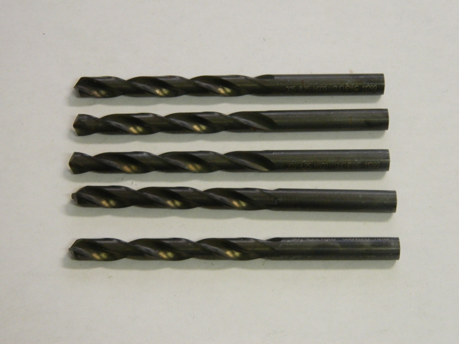 Guhring 8.25 mm 118° Steam Oxide Coated Cobalt Jobber Drill QTY 5 9003050082500
