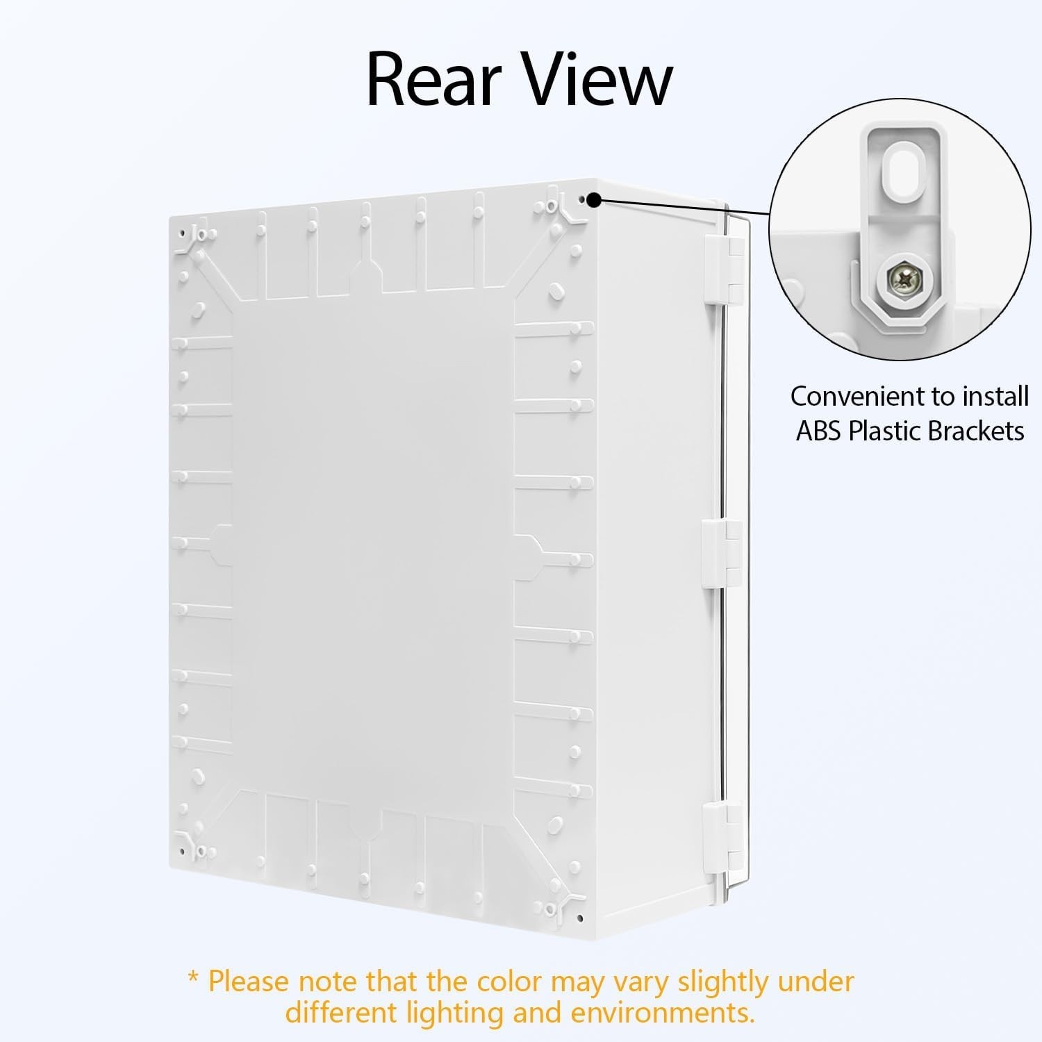 Heavy Duty ABS Electrical Junction Box, Hinged Clear Cover, Outdoor 19.7″