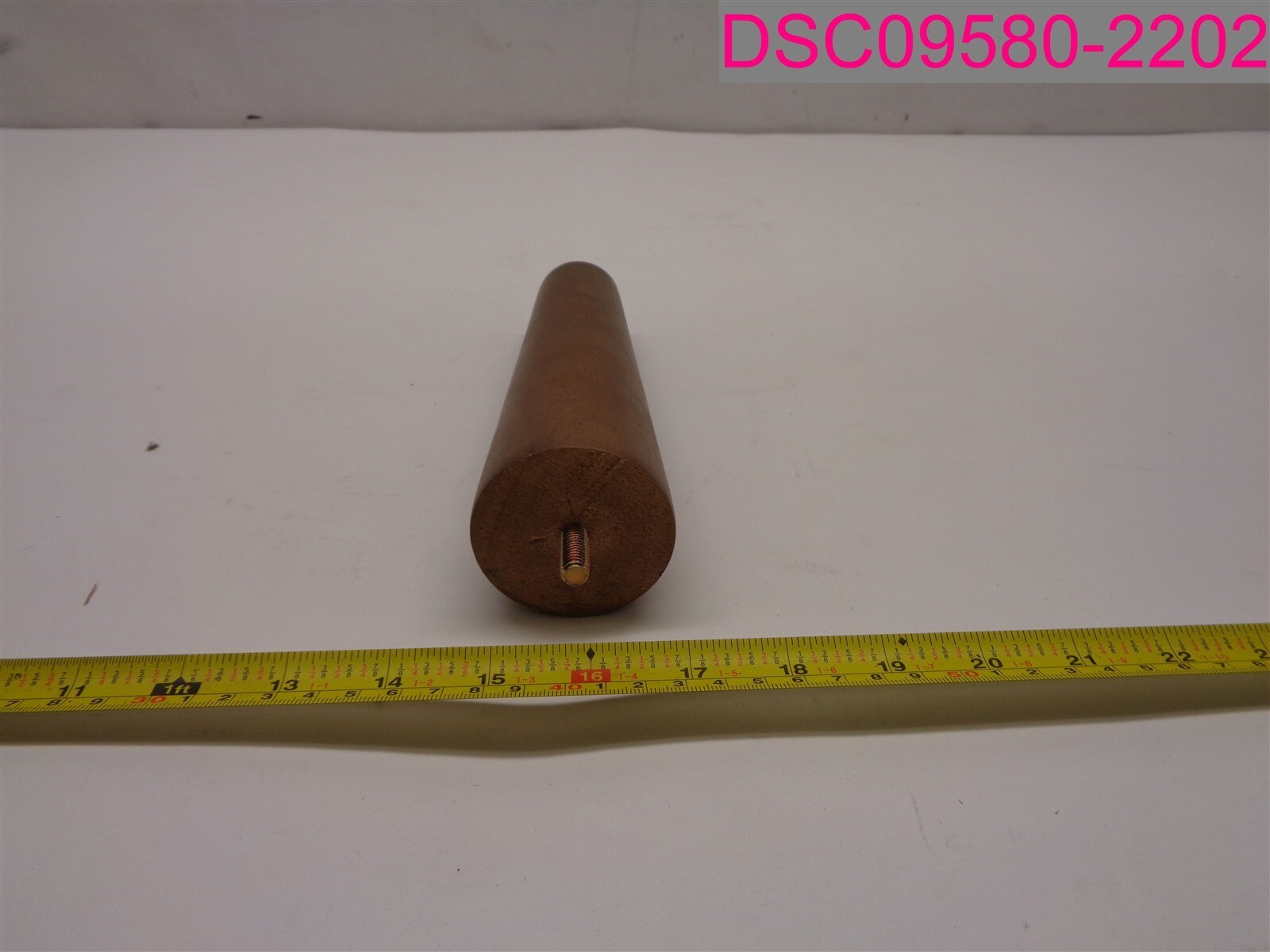 QTY=2; 7-1/2′ Round Tapered Wood Furniture Legs/ Feet. 3/4″x5/16″ Stem.