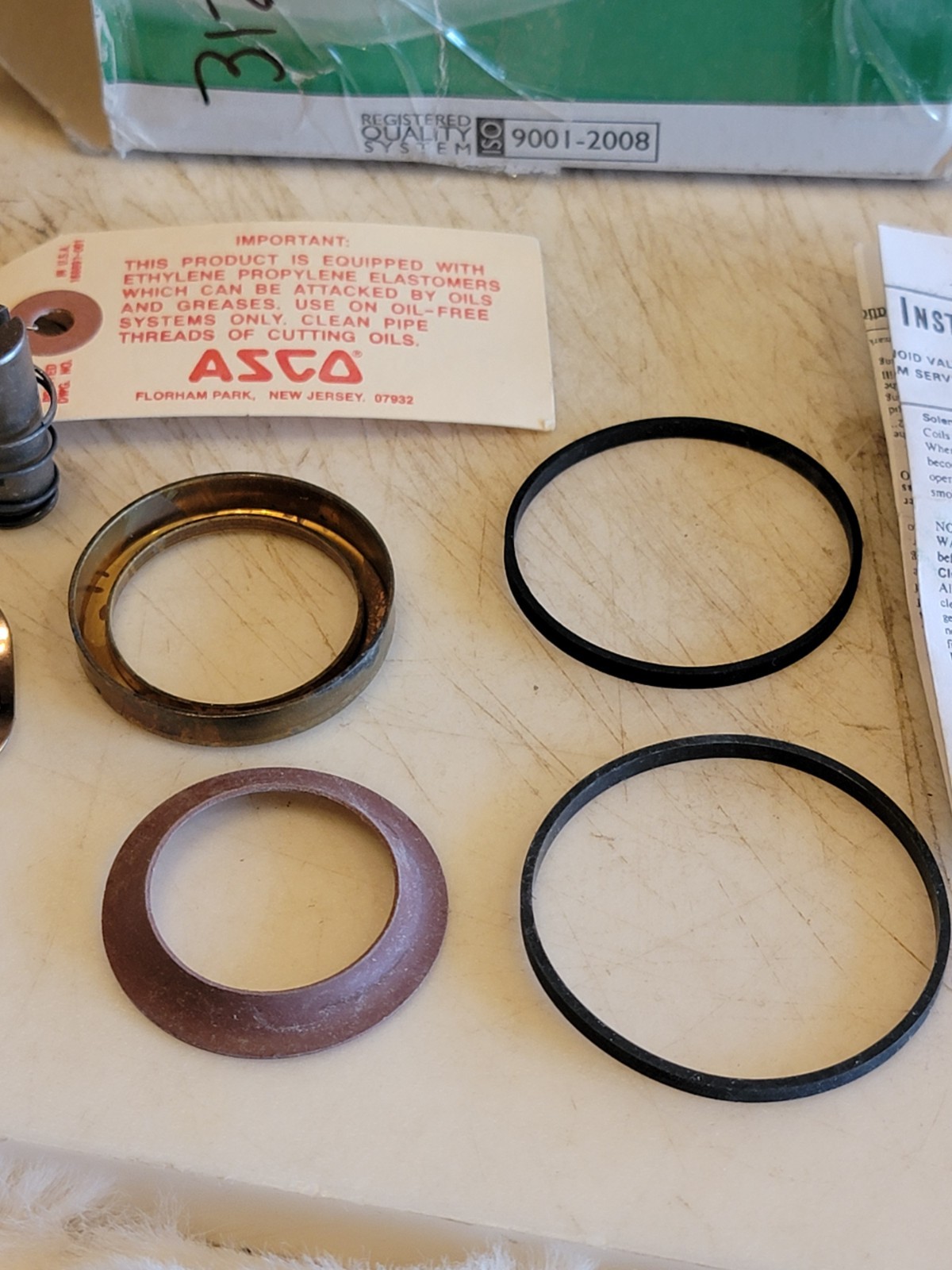 Asco 312712 Valve Rebuild Kit, With Instructions. FreeShipL48