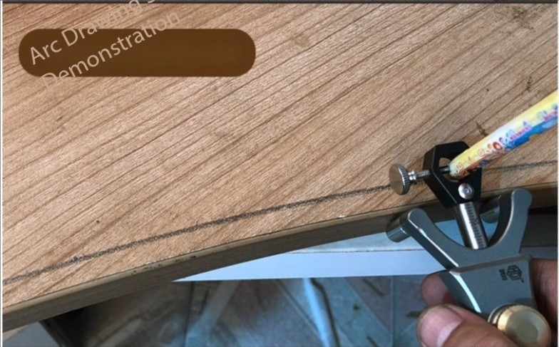 Woodworking DIY Dual-Purpose Straight & Curved Line Marker Parallel Line Marker