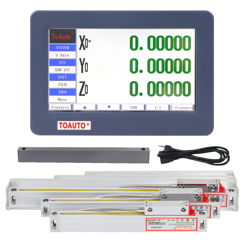 TOAUTO 2Axis /3 Axis Digital Readout 7» LCD Touch Screen DRO 5UM Linear Scale