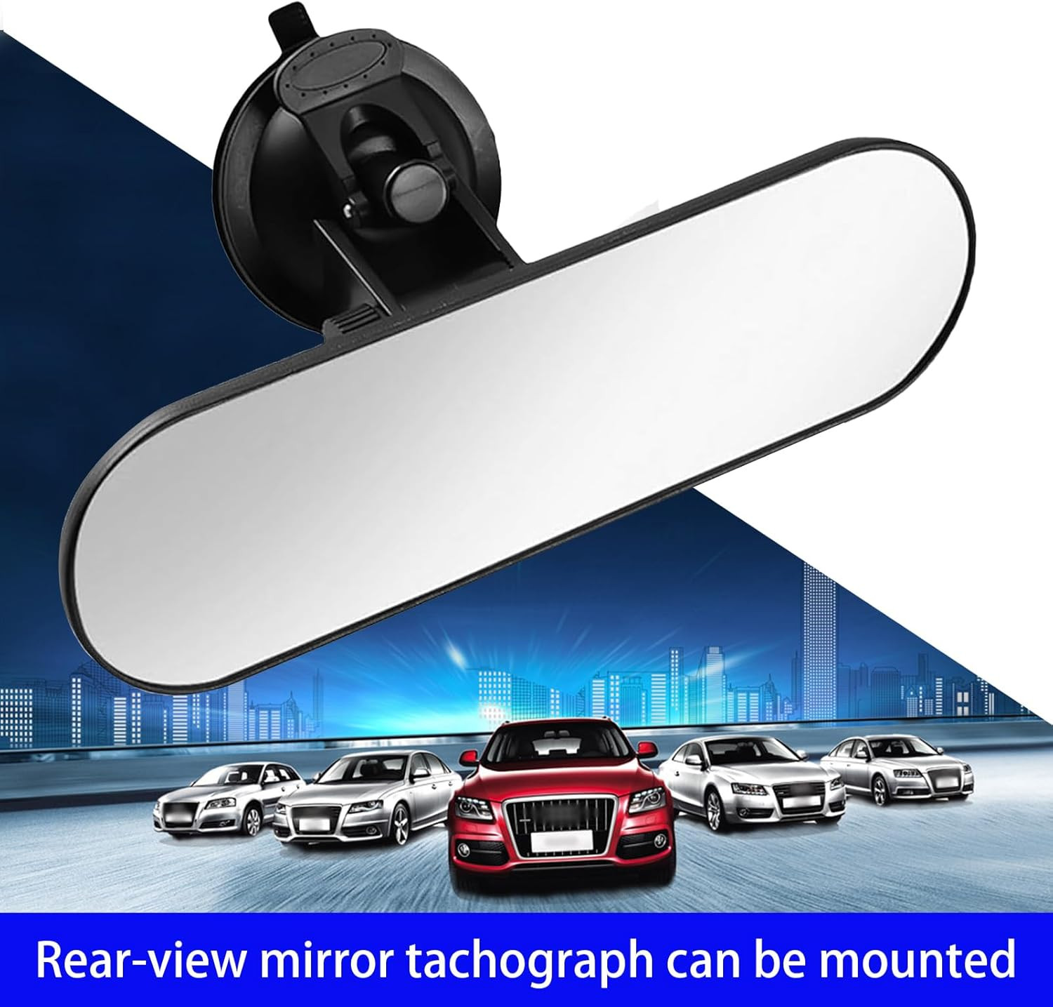 Espejo retrovisor ajustable con ventosa para la mayoría de vehículos.