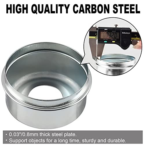 4pk Trailer Axle Dust Cap 2.72″ for 7000-8000lbs Axles w/ Rubber Plugs