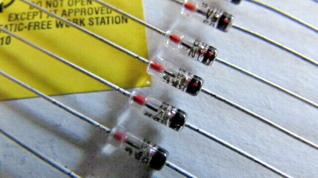 1N695 BKC Intl Gold Bonded Germanium Glass Diodes 20V 500mA (5pcs) Ships NOW USA
