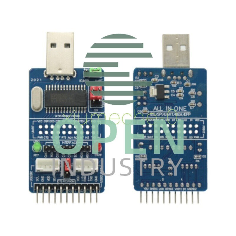 ALL IN 1 Multifunctional USB to SPI/I2C/IIC/UART/TTL/ISP serial Adapter