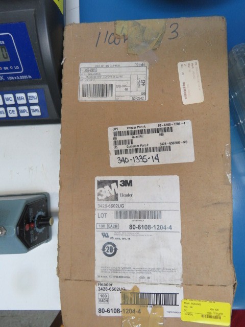 3M 3428-6502UG Qty of 32 per Lot CONN HDR 10Px2R ST 4WALL S-LATCH .062