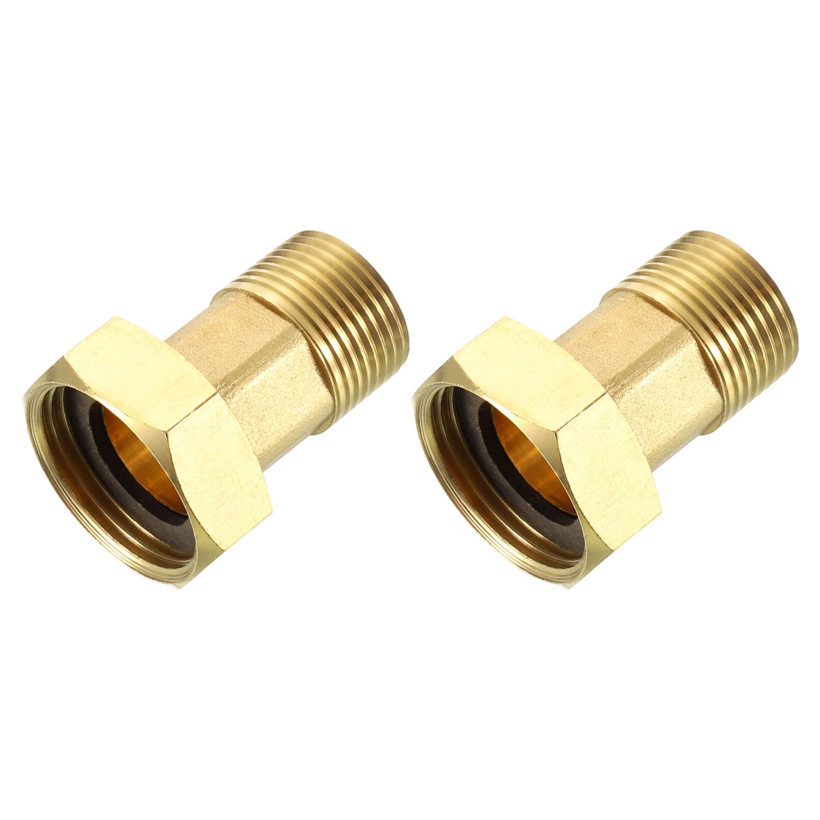 2Pcs Brass Water Meter Pipe Fittings G3/4″ Male x G1″ Female Thread