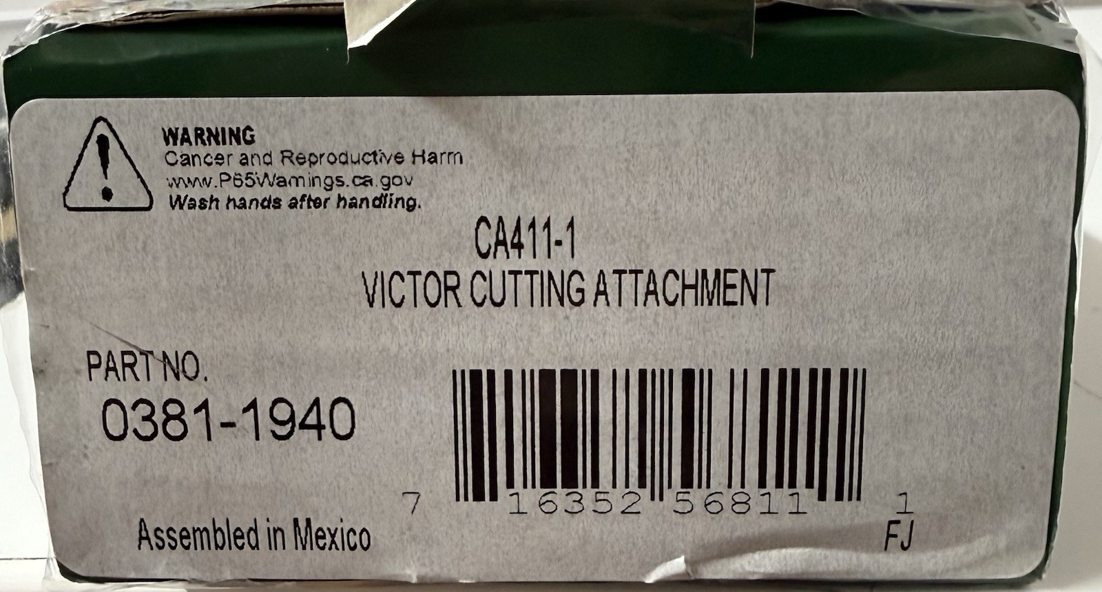 Victor 0381-1940 CA411-1 Victor Cutting Attachment New
