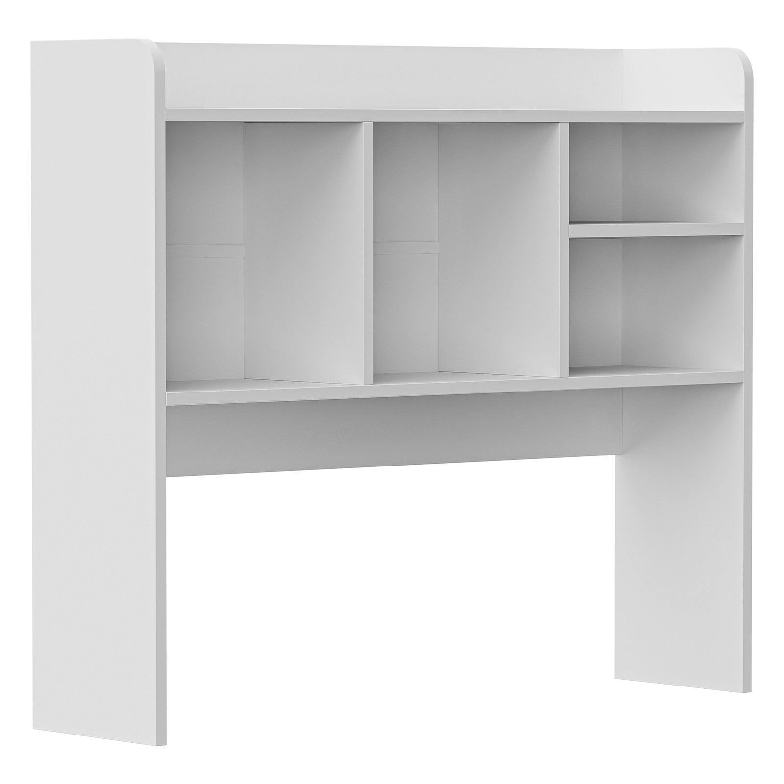 Desktop Organizer Shelf Wood Desk Hutch for Computer Monitor Display Shelf White