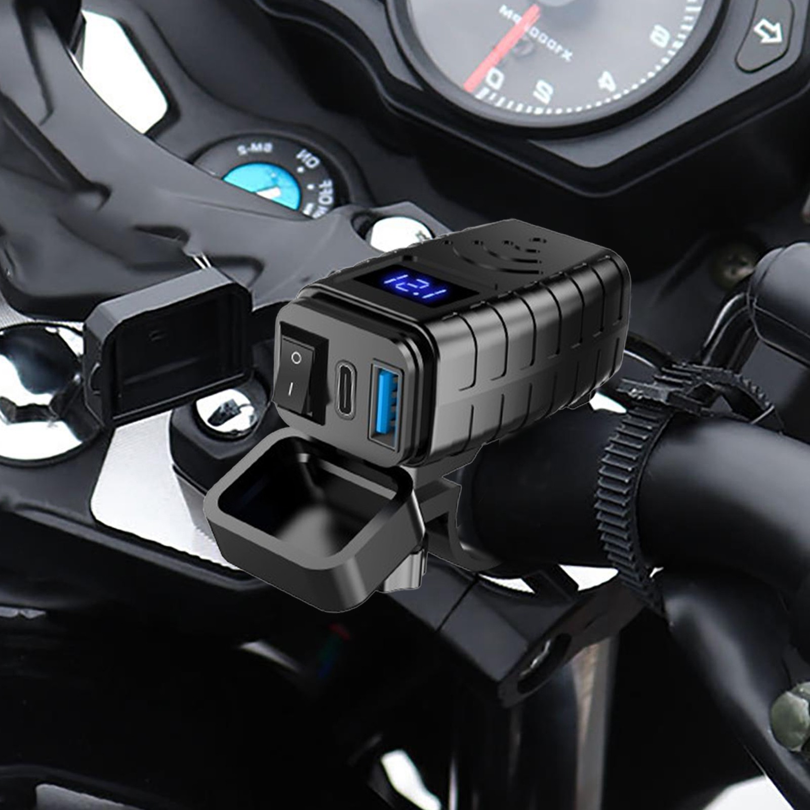 QC 3.0 Motorcycle SAE Dual USB Phone GPS Super Fast Charger Adapter Waterproof