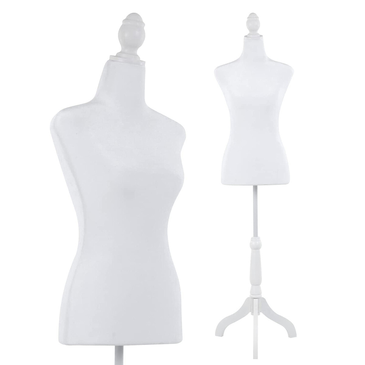 Adjustable Female Mannequin Torso Dress Form Clothing Display W/Tripod Stand