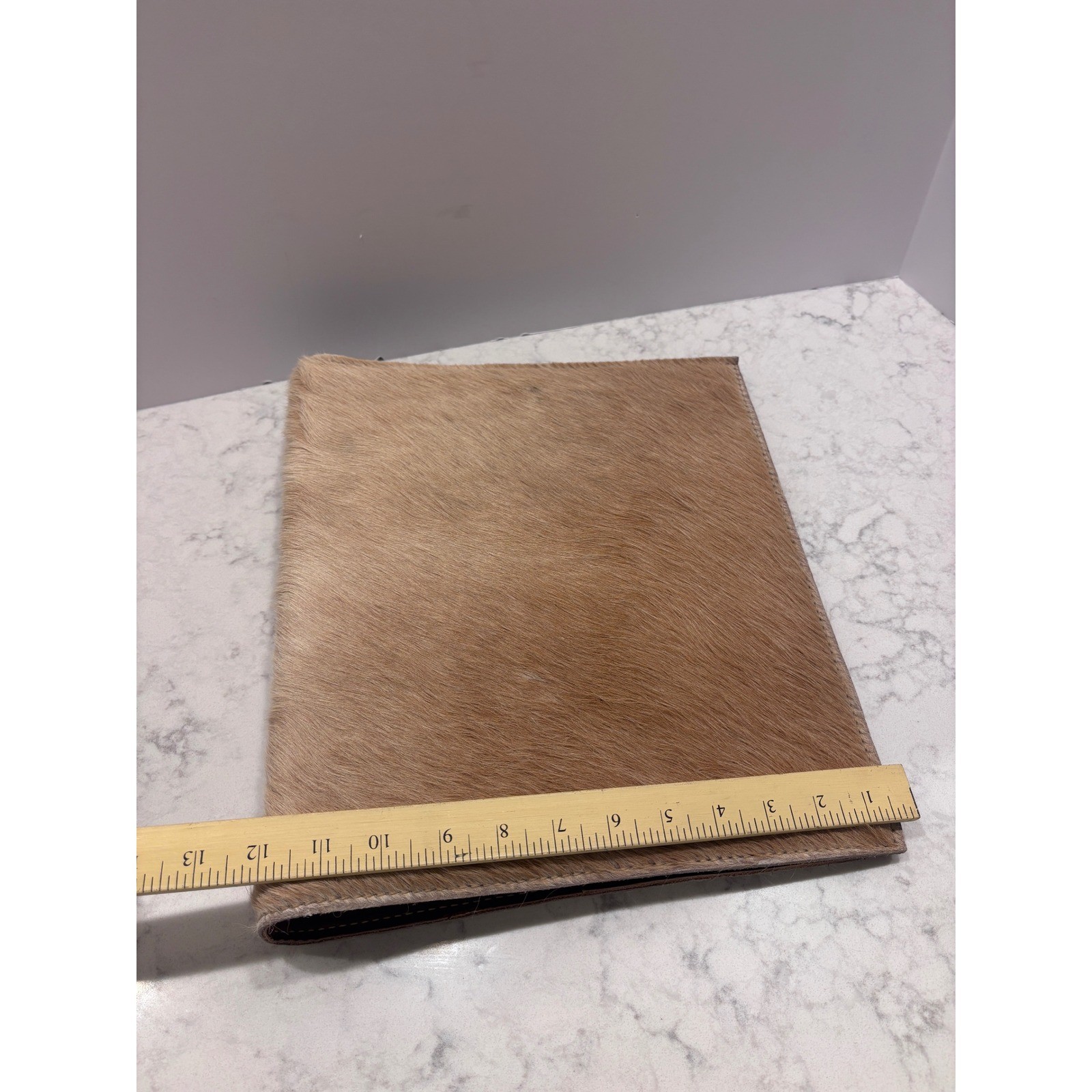 Genuine Cowhide Leather 3 Ring Binder Cover Tan Western Handmade Photo Album