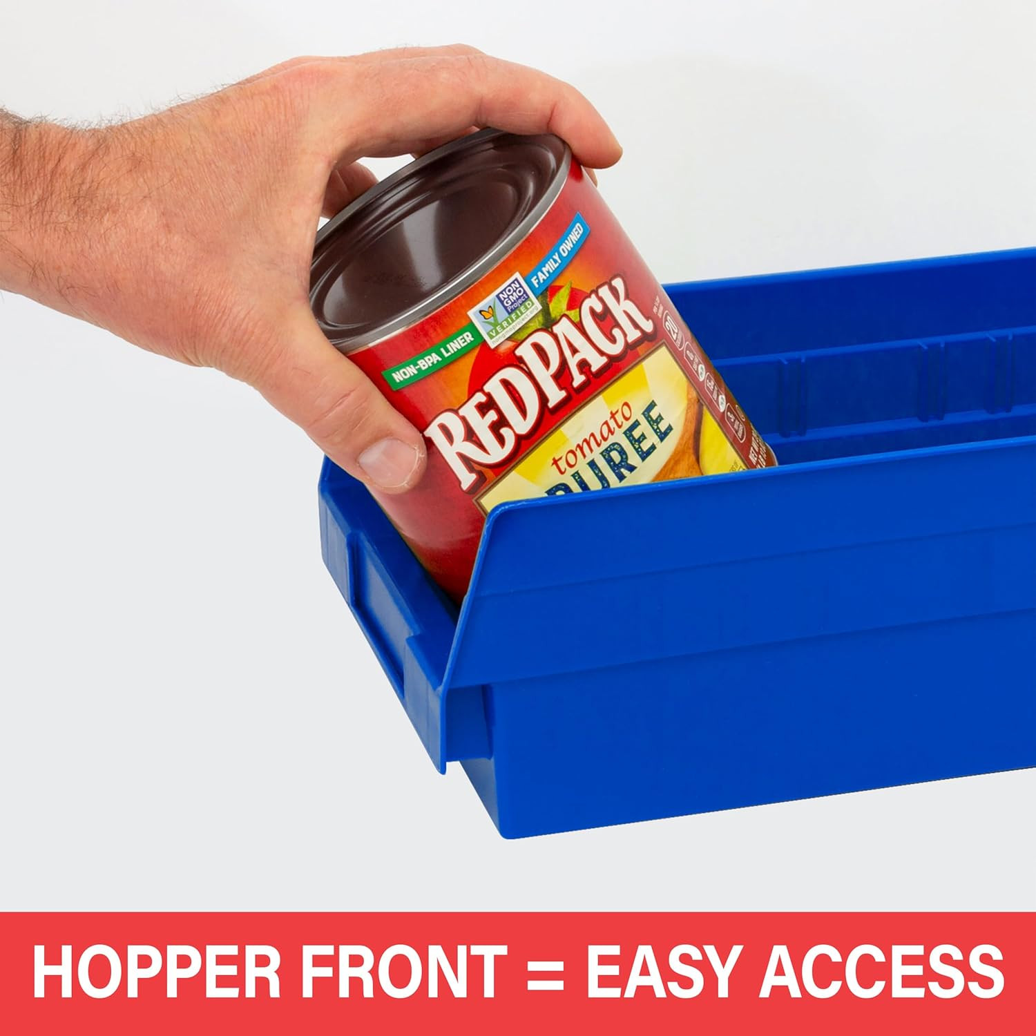 30130 Heavy Duty Plastic Shelf Bins, 12″X 6.5″X 4″, Red, 12-Pk | Heavy Duty Nest