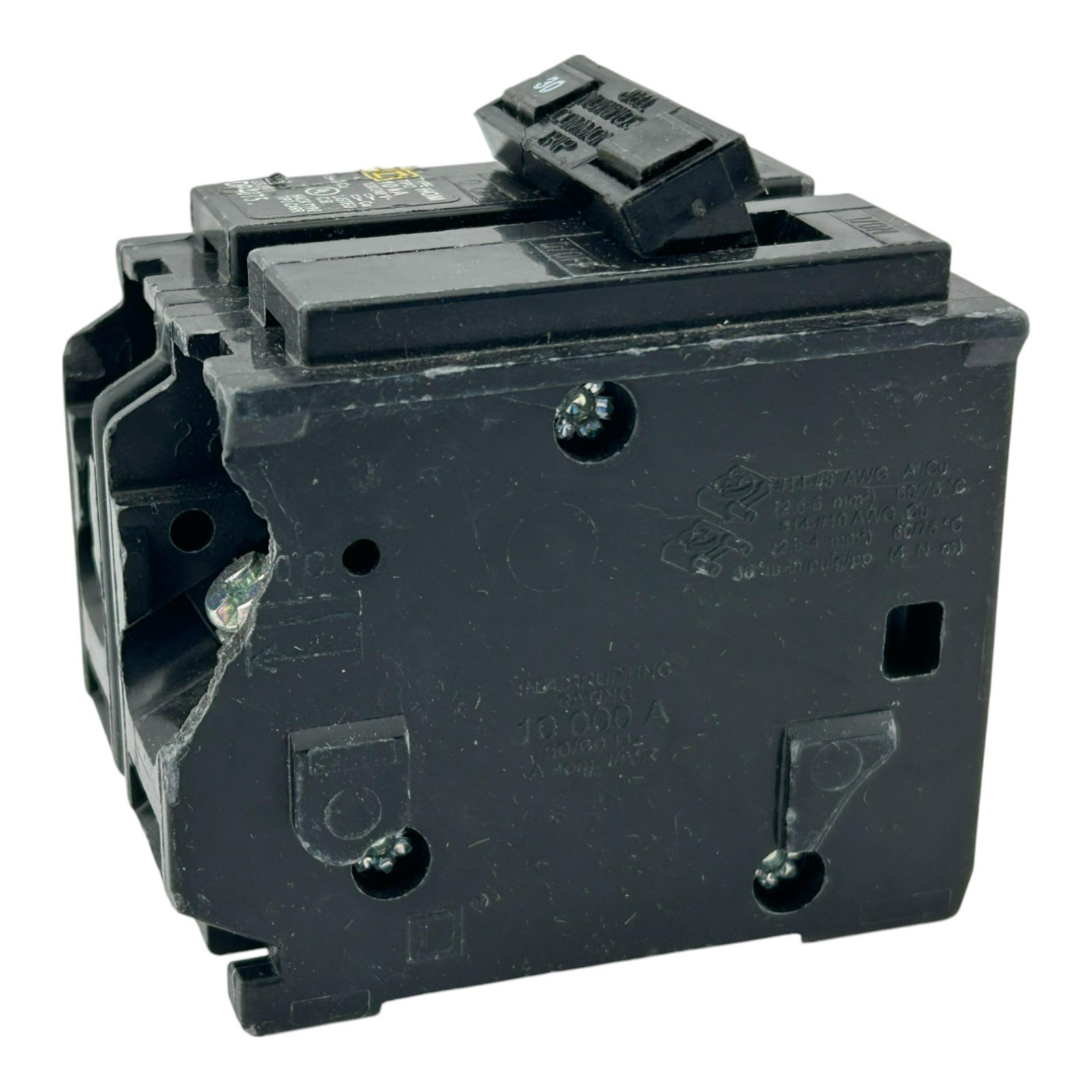 CHIPPED Square D HOM230, 30A, 120/240V, 2-Pole, 10kA,Circuit Breaker, Plug-In