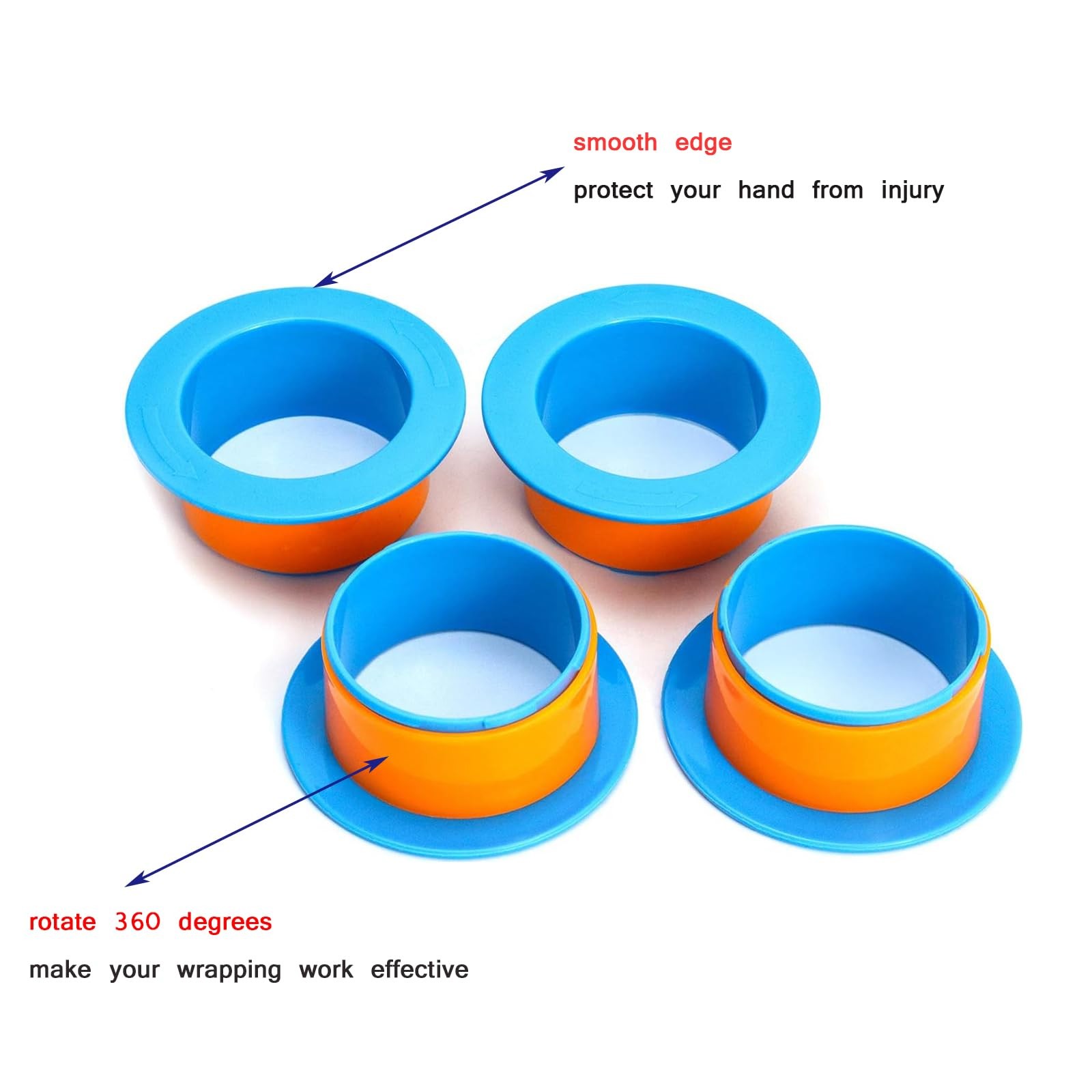 3 Pairs Plastic Stretch Film Hand Saver, Stretch Film Protective Handle Manua…